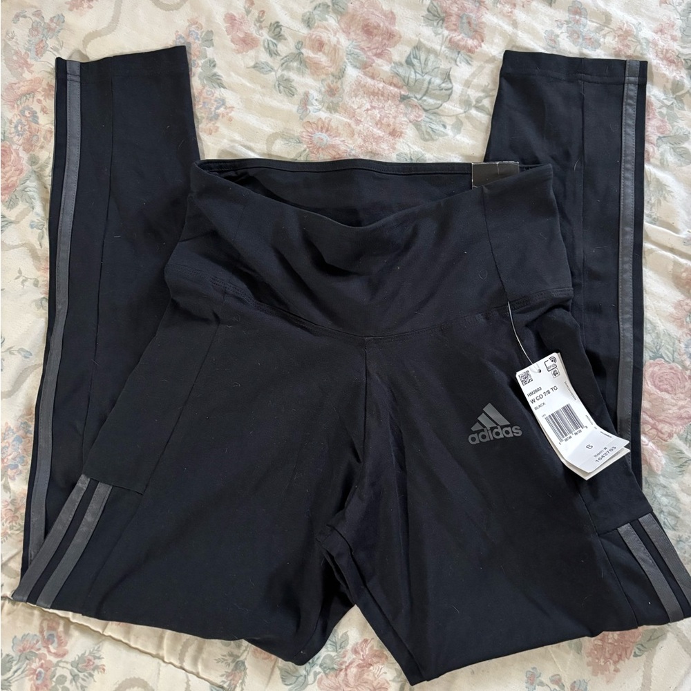 Adidas Kids Black and Gray Leggings
